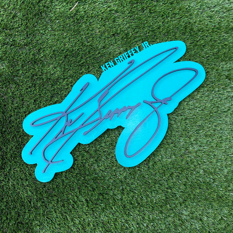 Ken Griffey Jr. Signature Wall Wood Sign : 3 Color Options