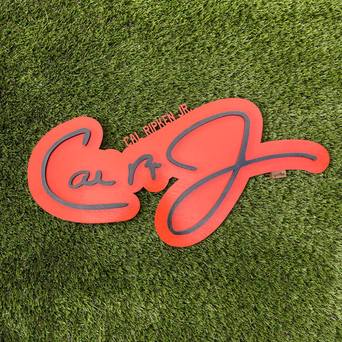 Cal Ripken Jr. Signature Wall Wood Sign : 4 Color Options